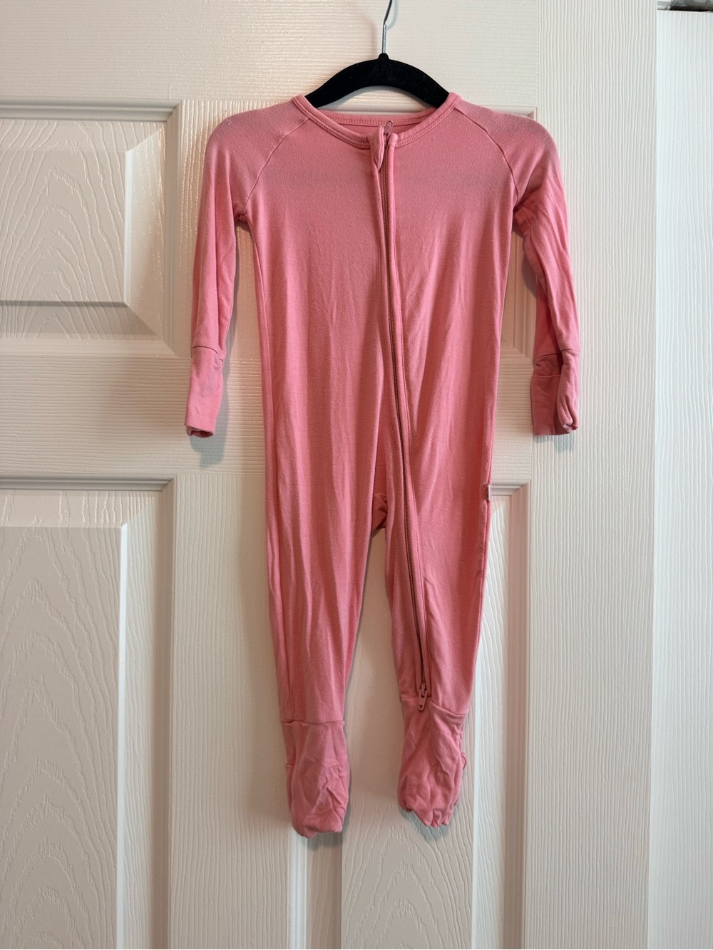Little Sleepies Pink Footed One-Piece Zipper Pajamas